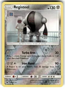 Registeel 68/111 Pokemon Reverse Holo Crimson Invasion Rare Near Mint Card (NM) - Image 1