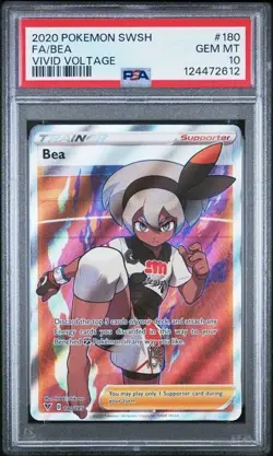 2020 Pokemon Sword & Shield Vivid Voltage - #180 Full Art Bea - PSA 10 Gem Mint - Image 1