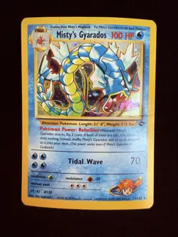 2000 Misty's Gyarados 13/132 Gym Challenge Holo Rare Vintage Pokemon TCG WoTC HP - Image 1