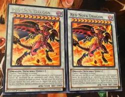 2x Red Nova Dragon HSRD-EN024 1st Edition Rare NM YuGiOh! - Image 1