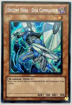 LCGX-EN133 Destiny Hero - Disk Commander - Secret Rare UNL Near Mint YuGiOh - Image 1