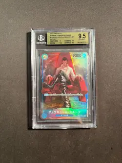2022 One Piece Japanese Romance Dawn #OP01-070 Dracule Mihawk SR Alt Art BGS9.5 - Image 1