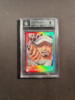 2022 One Piece Japanese Romance Dawn #OP01-002 Trafalgar Law L Alt Art BGS9 BJAH - Image 1