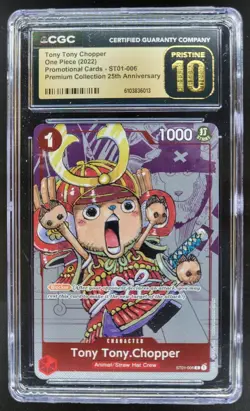 2022 ONE PIECE CCG TONY TONY CHOPPER 25TH ST01-006 CGC 10 PRISTINE PT - Image 1