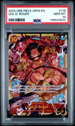 2024 ONE PIECE OP09-EMPERORS IN THE NEW WORLD #118 GOL D. ROGER PSA 10 - Image 1