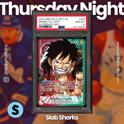 2022 ONE PIECE OP01 EN #OP01-003 MONKEY D. LUFFY PRE ERRATA ALTERNATE ART PSA 10 - Image 1