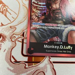 One Piece English Monkey.D.Luffy ST01-001 Leader Foil - Heavily Played - Image 2