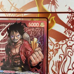 One Piece English Monkey.D.Luffy ST01-001 Leader Foil - Heavily Played - Image 4