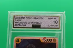 2023 ONE PIECE JAPANESE KINGDOM CONSPIRACIES OP04-104SR BGS 9.5 SANJI SR - Image 2