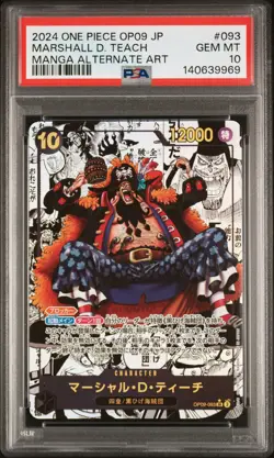 2024 ONE PIECE JAPANESE OP09-MANGA ALT ART #093 MARSHALL D. TEACH PSA 10 - Image 1