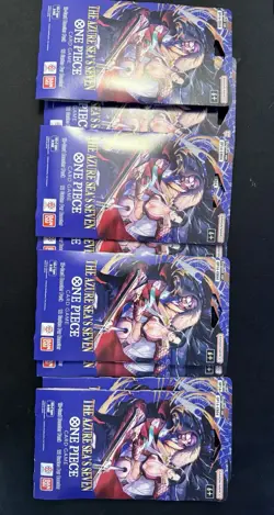 One Piece Op-14 Sleeved Booster Pack The Azure Sea’s Seven LOT OF 8 PACKS - Image 1