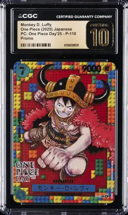 2025 ONE PIECE JPN PC ONE PIECE DAY 25 PROMO MONKEY D. LUFFY CGC 10 PRISTINE - Image 1