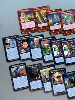 1995 Illuminati New World Order Assassins Card Game Lot - 18 Cards - LP / NM - Image 3