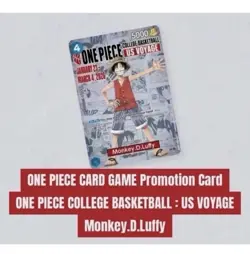 One Piece Monkey D. Luffy US College Basketball Promo Card RUTGERS 1/23 PRESALE - Image 2