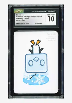 Pokemon CGC 10 GEM MINT Eiscue Picture Card 2025 Pokemon Taruka Japanese - Image 1