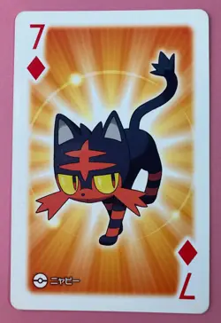 Litten pokemon Playing Poker Card pokeball Nintendo Japanese Very Rare - Image 1