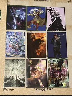 Final Fantasy MTG Gold Stamped Error Card Lot Corners Not Cut On Stamped Card - Image 1