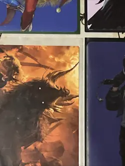 Final Fantasy MTG Gold Stamped Error Card Lot Corners Not Cut On Stamped Card - Image 4