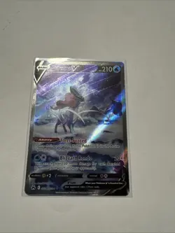 Suicune v GG38/GG70 Ultra Rare Pokemon TCG Crown Zenith Galarian Gallery Card - Image 3