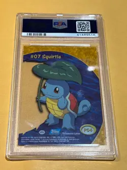 2000 TOPPS POKEMON TV ANIMATION CLEAR CARDS - SQUIRTLE PC4 - PSA 9 - Image 2