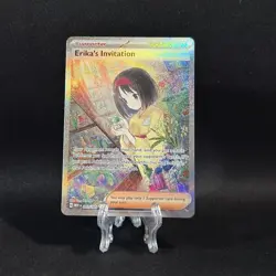 Pokemon TCG Scarlet and Violet Trainer Erika's Invitation Holo Card 203/165 - NM - Image 1