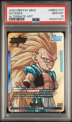 2025 DRAGON BALL SUPER CARD GAME FUSION WORLD MANGA BOOSTER 02 GOTENKS PSA 10 - Image 1