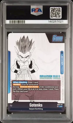 2025 DRAGON BALL SUPER CARD GAME FUSION WORLD MANGA BOOSTER 02 GOTENKS PSA 10 - Image 2