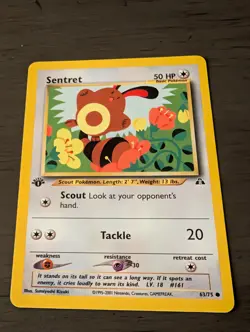 SENTRET - 1st Edition Neo Discovery - 63/75 - Common - Pokemon Card - NM - Image 1
