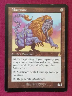 Magic The Gathering URZA'S DESTINY MASTICORE artifact card MTG - Image 1