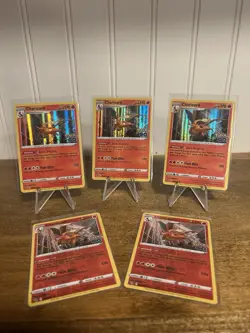 2022 Pokemon TCG- Pokemon GO Charizard 10/78 Holo+Reverse 5 Card Lot - Image 1