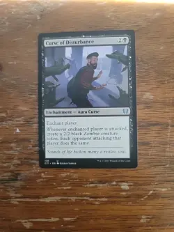 Magic The Gathering Card MTG Curse of Disturbance Commander 2021 C21 Black Aura - Image 1