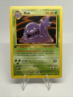 Muk 28/62 Fossil Rare 1st Edition Pokemon Card WOTC Vintage - Regular - Image 1