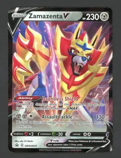 Zamazenta V - SWSH019 - Pokemon Sword & Shield Promo Ultra Rare Holo Card NM - Image 1