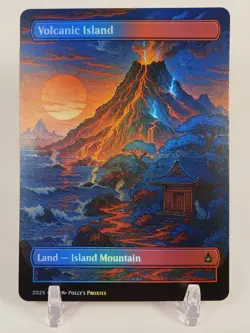 Volcanic Island FOIL Original Dual Land Proxy Card Custom Japanese Art Design - Image 1