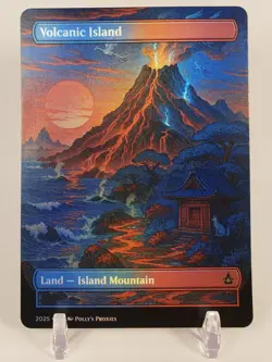 Volcanic Island FOIL Original Dual Land Proxy Card Custom Japanese Art Design - Image 3