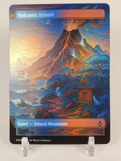 Volcanic Island FOIL Original Dual Land Proxy Card Custom Japanese Art Design - Image 4