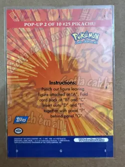 Topps Pokemon Pop up Pikachu Card - Image 2