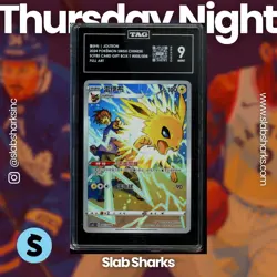 2024 POKEMON SWSH CHINESE SOTBS CARD GIFT BOX 1 #005/008 JOLTEON FULL ART TAG 9 - Image 1