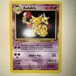 Kadabra 32/102 - Uncommon Base Set Pokemon Card - Near Mint (NM) - Image 1