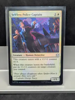 Selfless Police Captain FOIL X1 NM Marvel's Spider Man MTG - Image 1