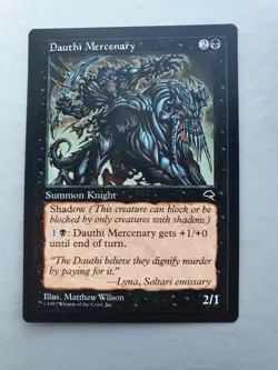 Dauthi Mercenary, MTG Tempest (1997) Uncommon Black Creature VNM - Image 1