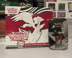 Pokemon Tcg Etb White Flare Unova Tin Black Bolt New Sealed - Image 1