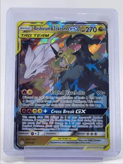 RESHIRAM & ZEKROM GX 2019 POKEMON S&M COSMIC ECLIPSE RARE HOLO A Q6233 - Image 1