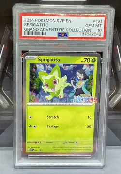 Sprigatito SVP 191 Grand Adventure Collection Pokemon PSA 10 - Image 1
