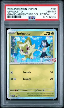 Sprigatito SVP 191 Grand Adventure Collection Pokemon PSA 10 - Image 3