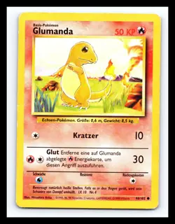 💥 Charmander Glumanda German | Pokemon TCG 1999 | (Base Set) Non Holo # 46/102 - Image 1