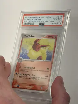 2005 POKEMON JAPANESE #013 FLAREON HOLO GOLDEN SKY, SILVERY OCEAN PSA 10 GEM MT - Image 5
