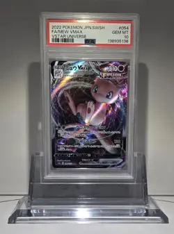 2022 POKEMON JPN SWORD & SHIELD VSTAR UNIVERSE #054 FULL ART/MEW VMAX PSA 10 - Image 1