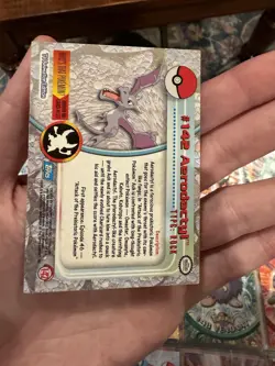 Pokemon AERODACTYL #142 Non-Holo Topps Blue Logo 1st TV Animation 2000 TCG - Image 2