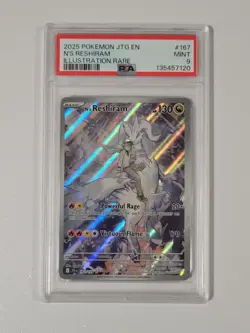 Pokemon TCG N's Reshiram Holo IR Journey Together PSA Mint 9 - Image 1